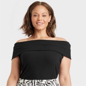 A New Day Off The Shoulder Slim Fit Short Sleeve Shirt